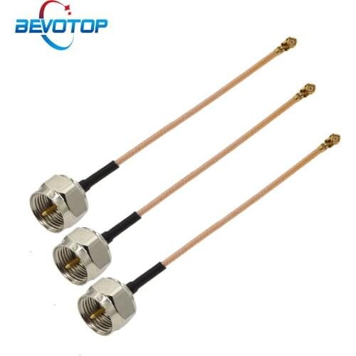 10PCS/LOT F to IPX RG178 Cable F Male Plug to uFL/u.FL/IPX/IPEX-1 Female Jack RF Coaxial Pigtail WIFI 3G Antenna Extension Cable