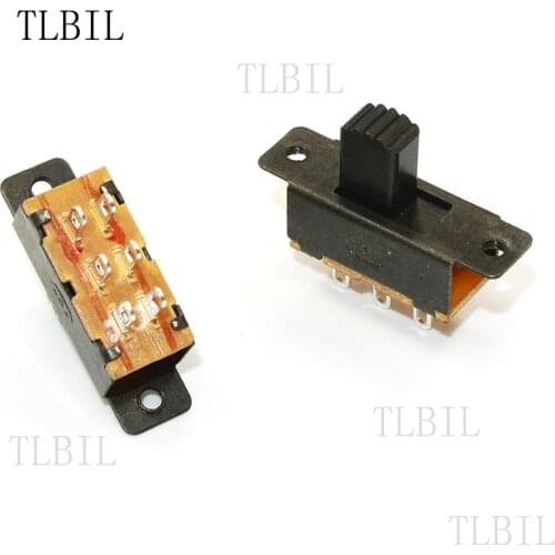 10 Pcs SS22F25-G7 2 Position 6pins DPDT 2P2T Panel Mount Mini Slide Switch Solder Lug