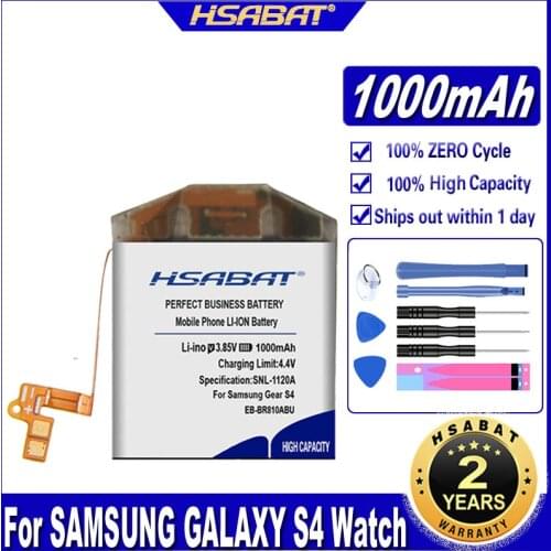 HSABAT EB-BR810ABU EB-BR170ABU 1000mAh Battery for SAMSUNG GALAXY S4 Watch 42mm SM-R810 SM-R815