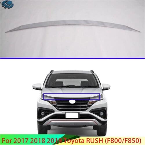 For 2017 2018 2019 Toyota RUSH (F800/F850) Car Accessories ABS Chrome Front Hood Bonnet Grill Grille Bumper Lip Mesh Trim Cover
