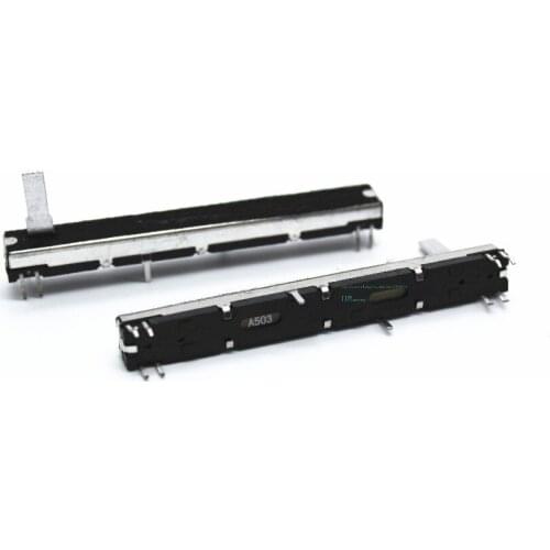 Free shipping,Fader duplex potentiometer assets black 75MM A50K SC6082GH 10PCS