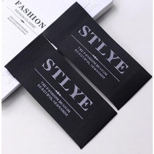 Free Shipping ,woven label, garment woven, custom free, shirt main label ,back neck label ,garment embroidery