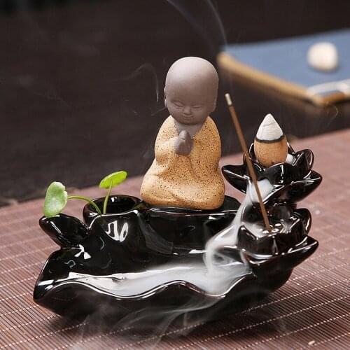 Incense Or Burners Creative Home Decor The Little Monk Ceramic Censer Backflow Incense Burner Use In The Home Office Teahouse