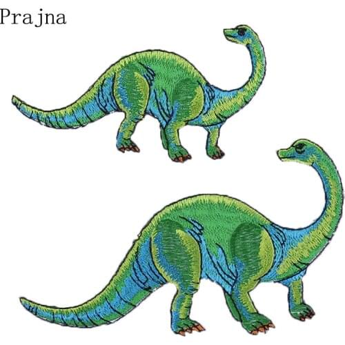 Prajna large Green Dinosaur Jurassic World Patch Movie Embroidered Patch Logo Iron On Patches For Clothes T Shirt Parches Anime