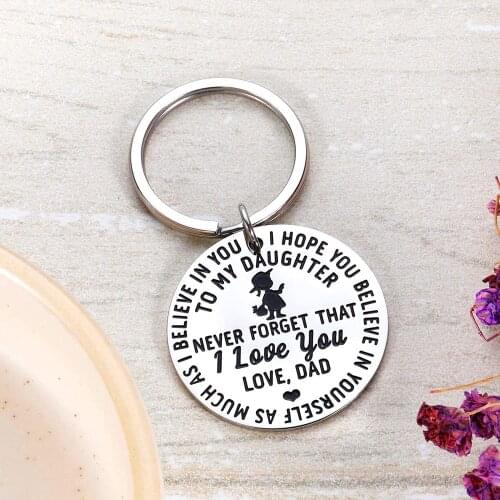 Cerative 2021 Graduation Gifts Key Chains Gifts for Her Dad To Daughter Keychain I Hope You Believe In Yourself Key Ring