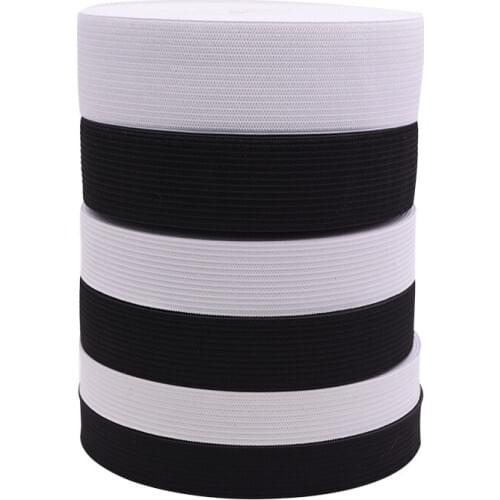 5Yards 15/20/25/30/35/40/45MM Black/white Nylon Quality Elastic Bands Waistband Garment Accessories Sewing Craft Home Decor