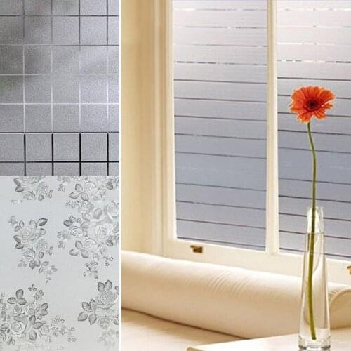 Bathroom Electrostatic Glass Film 35X100Cm Translucent Opaque Glass Film Pvc Multi-Style Window Electrostatic Sticker
