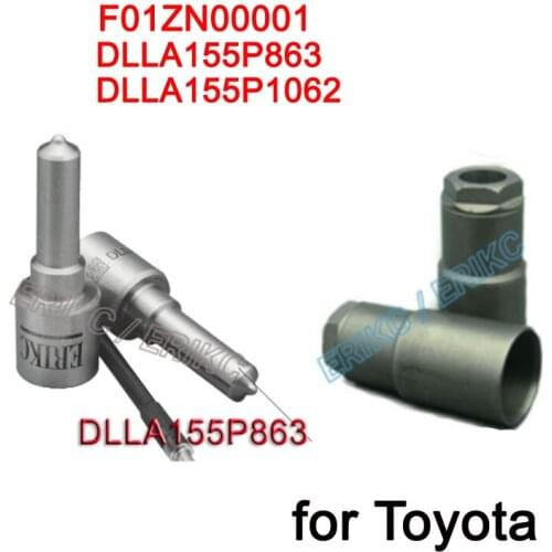 Diesel CR Injector Parts Nozzle DLLA155P1062, DLLA155P863, 093400-8630, DLLA155P1062 with Nozzle Nut F01ZN00001 for Toyota