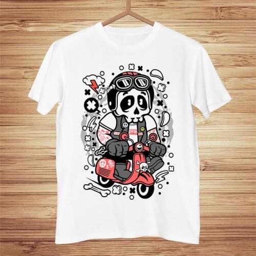 Graffiti Skull Print Mens T Shirts Women Funny Casual Summer Cotton T-Shirt Solid Color O Neck Short Sleeve Cute Tee Tops