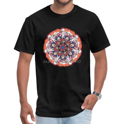 Round Neck Kids See Ghosts Mandala Icon Fabric Male T Shirt Casual Hawaiian Sleeve T Shirt Prevailing Casual Tshirts
