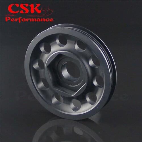 Racing Light Weight Alloy Crank Pulley for Civic EK9 Integra DC2 Type R CTR BLACK