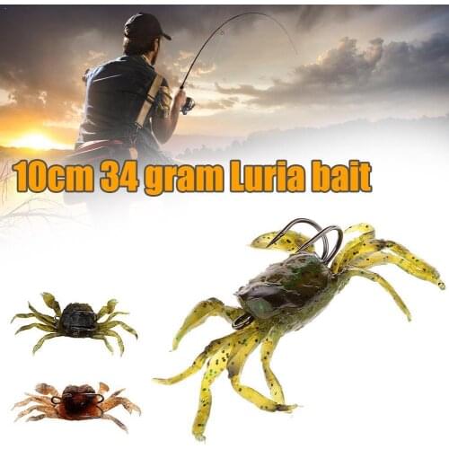 10cm 35g Bassdash Artificial Crab Fishing Lure Bait Lures Soft Fish 3D Fishing With Sharp Simulation Hooks 1pcs Bait O4C5