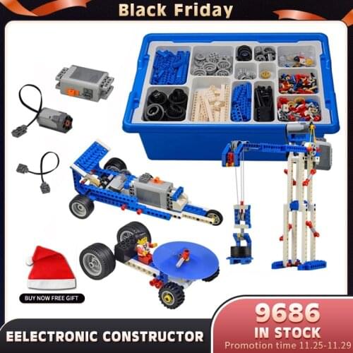 9686 RC Machine MOC Creative Robot Designer Building Blocks Engineering Constructor Motor bricks Education DIY Parts Toys Cars
