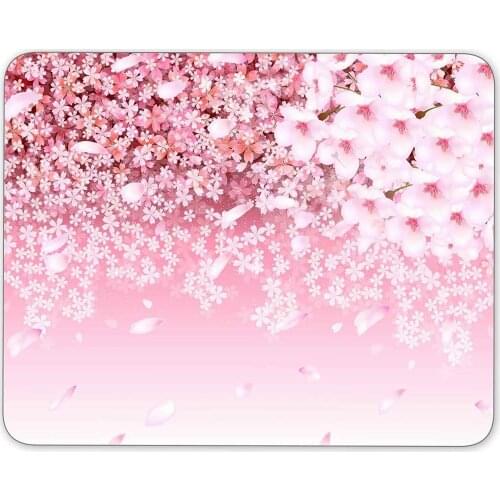 Qien BaiSei Cherry Blossom Background Mouse pad-Non-Slip Rubber Mousepad-Applies to Games，Home, School,Office Mouse pad