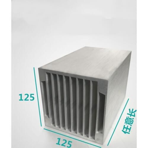 125*125*100/150/200/300/400mm Square Air Cooling Module Electronic Radiator Width125, High 125 Custom Aluminum profile heat sink