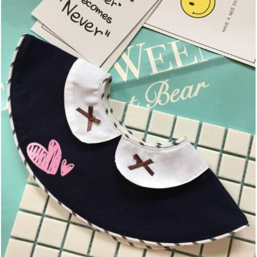 Cute Baby Bibs Cotton Bibs Cartoon Print Saliva Towel Baby Boys Girls Feeding Soft Absorbent Apron Bibs Rotating Lace Collar Bib