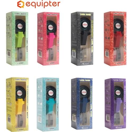 Multicolor Embossing Label Maker MOTEX E101 Upgrade Version C101 Mini Decorative Manual Typewriter fit for 9mm 3D label Tape