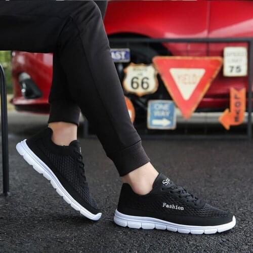 Man Shoes Summer 2019 Breathable Mesh Men Casual Sneakers Fashion Vulcanize Tenis Masculino Mens Zapatillas Hombre Plus Size 48