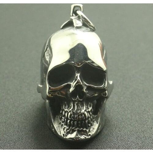 Men 316L Stainless Steel Polishing Cool Punk Gothic Skeleton Black Rider Fashion Pendant