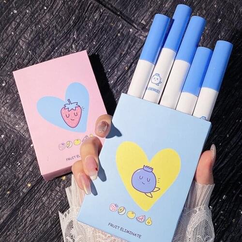 5Pcs 1.2g Lip Gloss Set Сигарета Tube Moisturizing Lipstick Set Makeup Lasting Lip Balm Silky Matte Korean Cosmetics Maquillaje