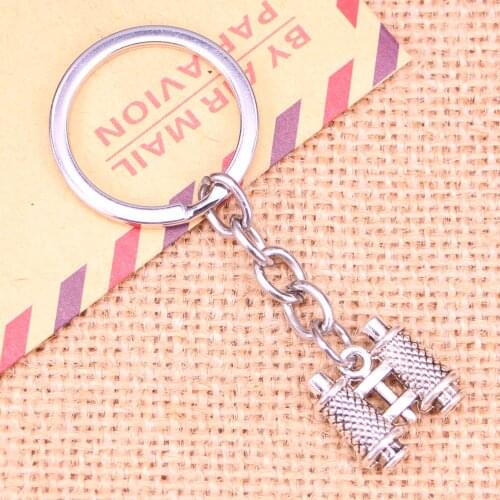 20pcs New Fashion Keychain 14x15x3mm double sided telescope Pendants DIY Men Jewelry Car Key Chain Ring Holder Souvenir For Gift