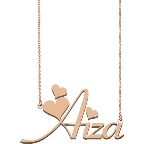 Aiza Name Necklace, Custom Name Necklace for Women Girls Best Friends Birthday Wedding Christmas Mother Days Gift