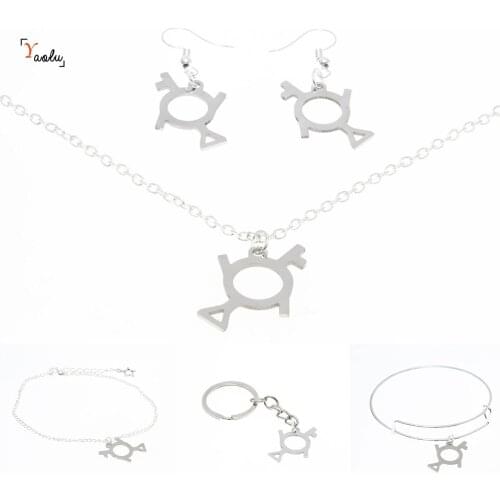 Lgbt mtf Trans Symbol necklace Silver tone Genderfluid third Gender and demigirl pride symbol Jewelry keyring bangle earring
