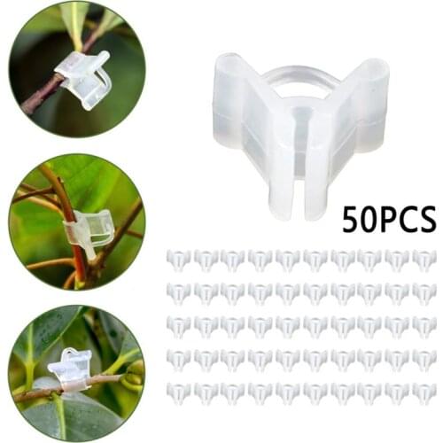 50pcs Plant Grafting Clips Vine Tomato Horticultural Flower Seedling Plastic Grafting Clamps Grow Support Fixing Clips