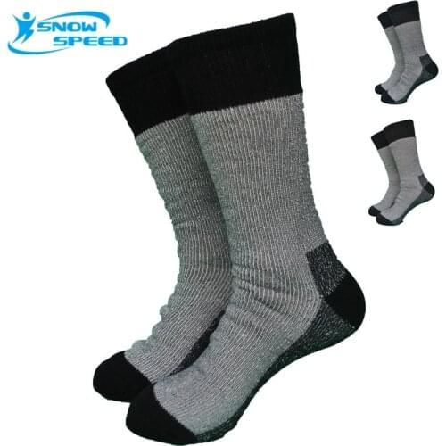 2 Pairs) Merino Wool The Whole Thick Winter Heavy Outdoor Hiking Socks Thermo Socks Mens Socks