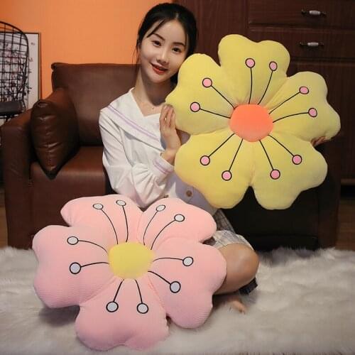 Flower Plush Pillows Forget Me Not Flowers Floor Seat Cushions Plushie Decoration Home Office Living Room Bedroom Tatami Futon