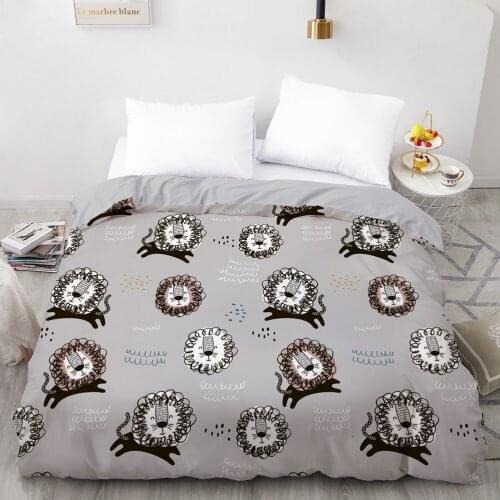 1 PCS Duvet Cover,3D HD Printing Quilt Cover 240x220/200x200/140x200/180x210,Cartoon Animal Bedding King/Queen/Double Drop Ship