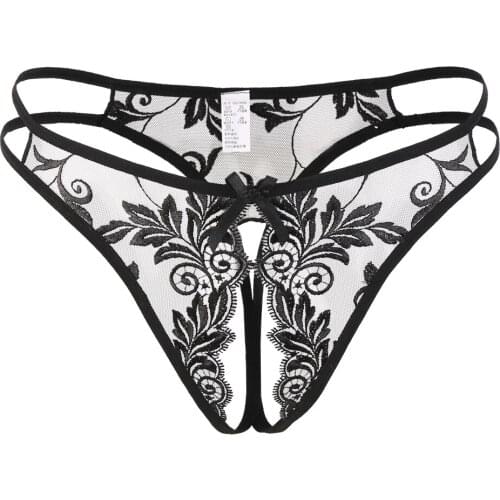 Sexy Women Open Crotch Sex Panties Lingerie Ultra-thin Soft Transparent Women Erotic Crotchless Panties Thong for Sex Intimates