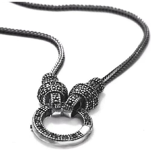 Vintage pendant necklace for lover 925 sterling silver Snake Chain necklace casual sporty neck accessory fine jewelry party gift