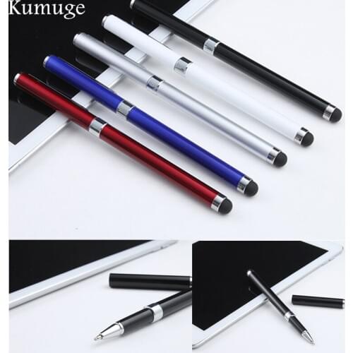 2-in-1 Capacitive Touch Screen Stylus Pen and Ball Point Pen for iPad Air 2/1 Mini 1/2/3/4 iPhone 8 7 Smart Phone Tablet PC Pen