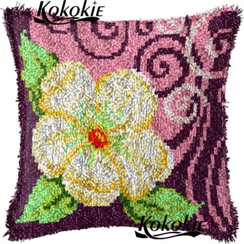 Embroidery thread latch hook rug flowers pattern Patchwork Pillowcase printed sewing mats Needlework Cross-stitch diy 3d carpet