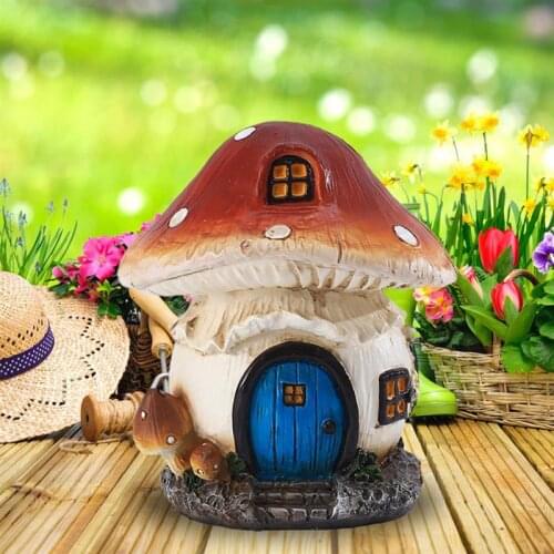 Mushroom House Miniature Fairy Garden Home Houses Decoration Mini Craft Micro Landscaping Decor DIY Accessories