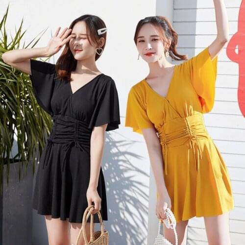 Swimwear Large Size WOMENS Swimsuit New Style Fashion Online Celebrity Fairy Style Cover Slimming Fat Mm Hot Springs Bath Suit