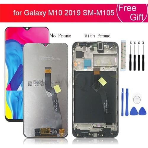 For Samsung Galaxy M105 2019 LCD Display Touch Screen Digitizer Assembly For samsung M10 lcd with frame Repair Parts 6.22"