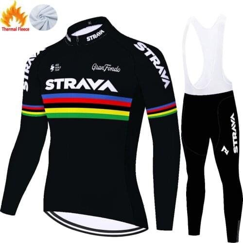 Strava Winter Thermal Fleece Cycling Completo Estivo Koszulka Kolarska Męska Roupa Ciclismo Masculino Maillot Ciclismo Hombre