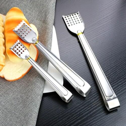 1pc Stainless Steel Practical BBQ Food Clamps Kitchen Tools Tongs Buffet Cooking Clips Salad Bread Scallop Kitchen Accessores