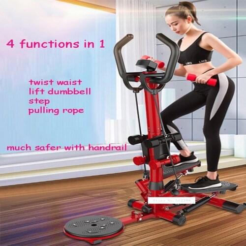 4 Function In 1 Fitness Step Machine Household Handrail Stepping Machine Weight-loss Multi-Functional Leg Step Fitness Machine