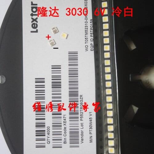 4000PCS LEXTAR GOOD High Power LED Backlight 1.8 W 3030 6 V Cool white 150-187LM PT30W45 V1 TV Application 3030 Lextar
