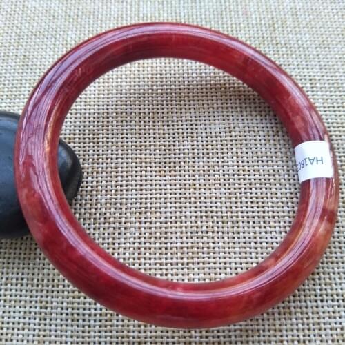 Free shipping 58-60mm Certified Grade A 100% Natural Red Jadeite JADE Bracelet Bangle F108