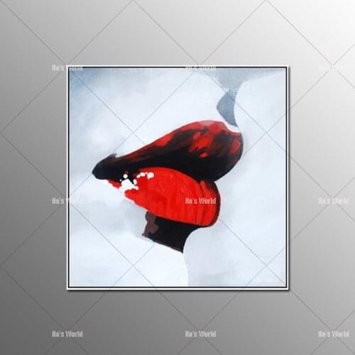 Best seller abstract oil paintings modern sexy red lip oil painting themes for painting on canvas oil painting for kids room