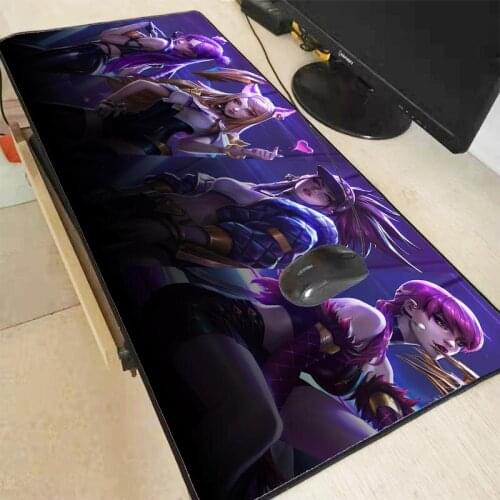 XGZ League of Legends Sexy Girl Band Large Mouse Pad Computer Gamer Gaming MousePad Locking Edge Keyboard Pad Laptop Desk Mat XL