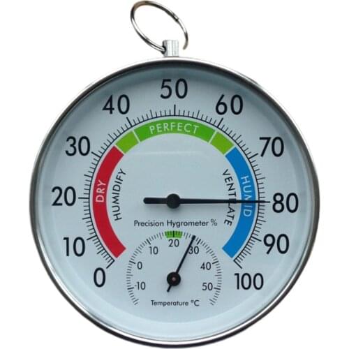 Round Hanging Thermometer Meter Outdoor Garden Warehouse Humidity Hygrometer Gauge 0 to 100% RH