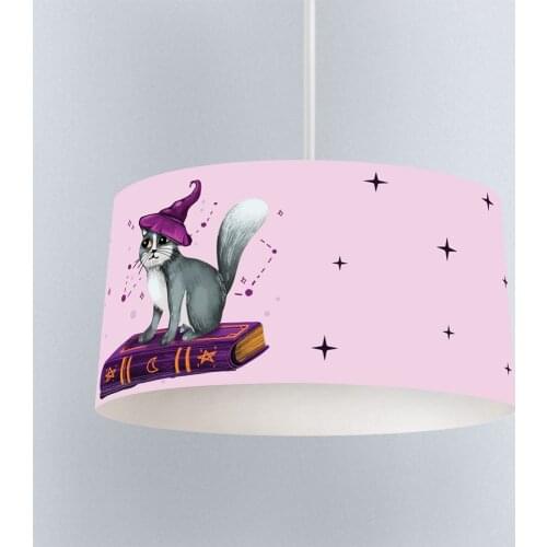 Lamp For Kids Bedrooms Light Chandelier for Living Room Childrens Room Powder Pink Cat Hat Book Model 281