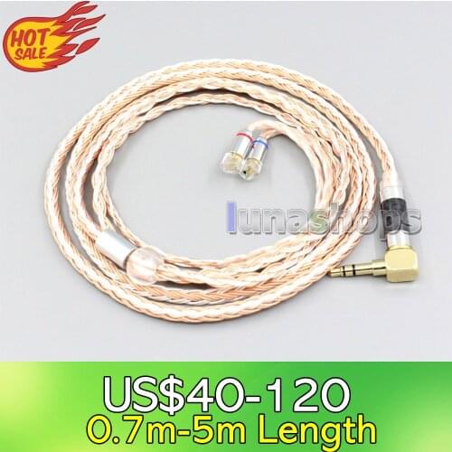 LN006709 16 Core Silver Plated OCC Mixed Earphone Cable For UE11 UE18 pro QDC Gemini Gemini-S Anole V3-C V3-S V6-C