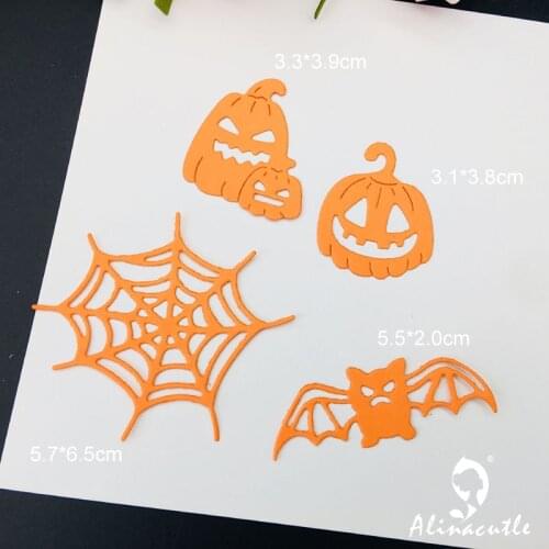 Die Cut Metal Cutting die Halloween Pumpkin Spider Web Scrapbooking Paper Craft Handmade Card Punch Art Cutter Alinacutle