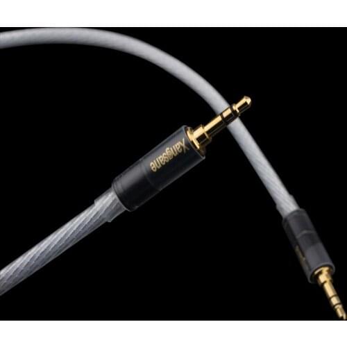 Single Crystal Copper 3.5mm AUX Cable Nordost Bmdz MK2 Silver Plated HiFi Audio Car Recording Headphone Line